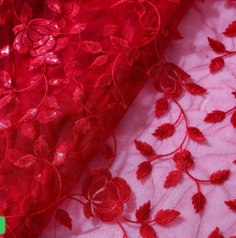 Navya Doe Net Saree with floral embroidery