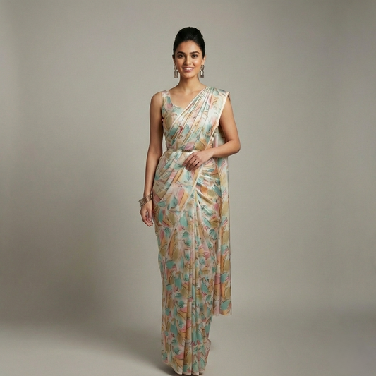 Roop (Abstract Print Japan Satin Saree)