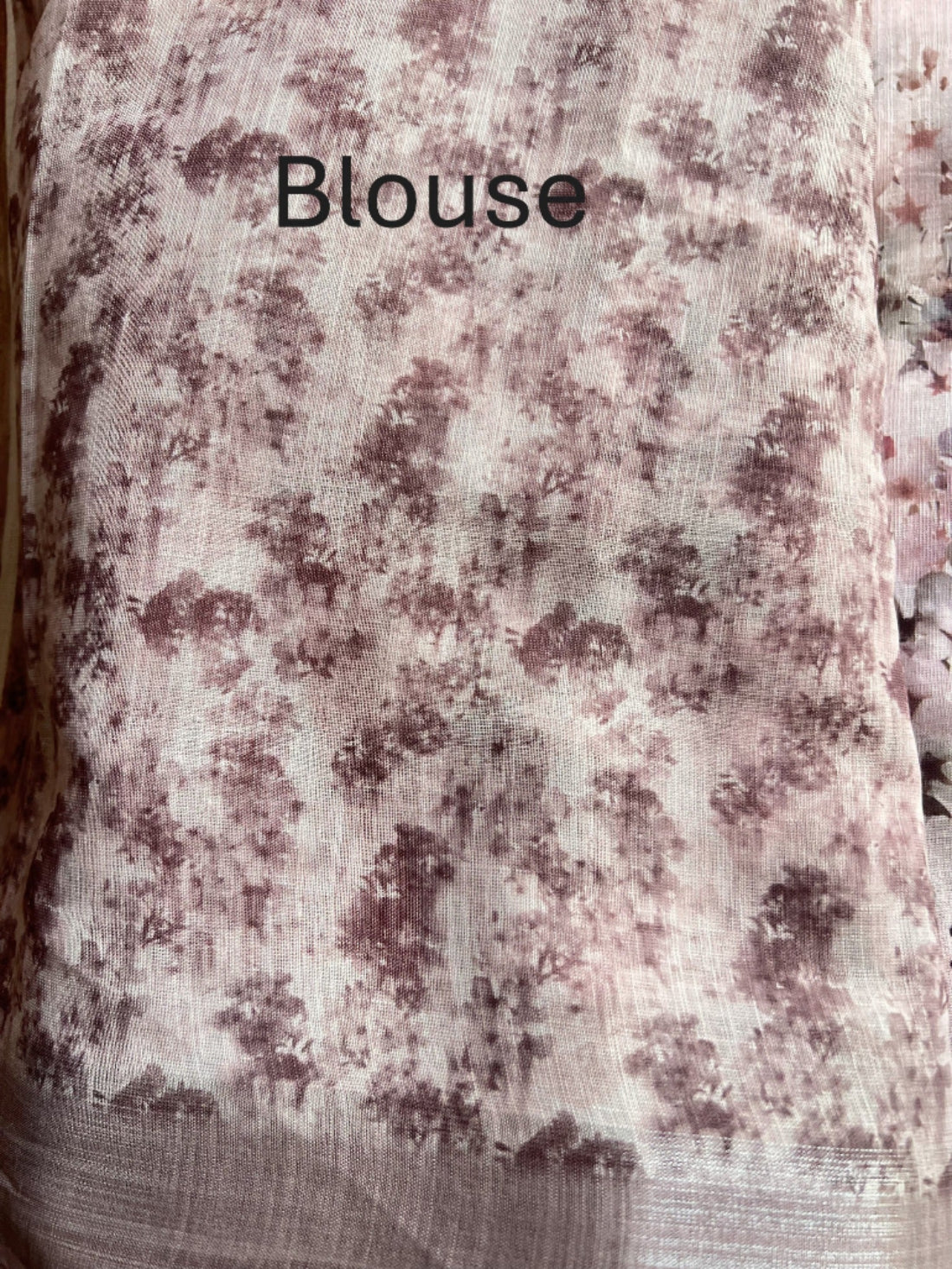 Light Peachy Pink Linen Saree